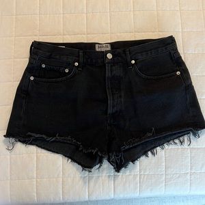 Agolde Black Denim Shorts